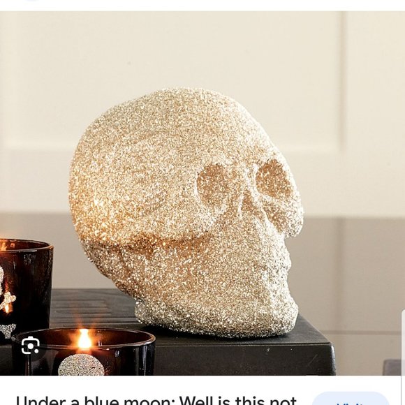 Pottery Barn Other - Pottery Barn Halloween German Glitter Skull